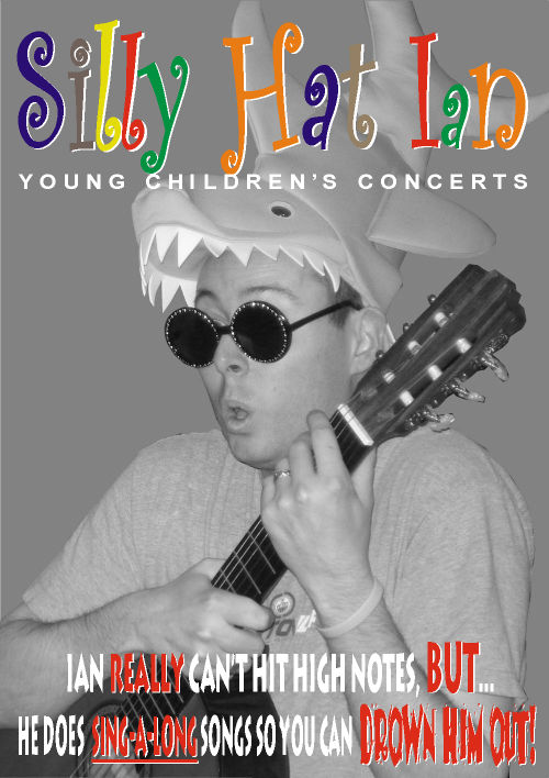 CLICK IMAGE TO ENTER SITE - Silly Hat Ian is a young children's concert performer like Raffi from London, Ontario, Canada.  A Silly Hat show is similar to a Raffi concert.  Ian's Silly Show with Hats is an interactive 45 minute concert targeting kids between 2 and 7 years of age.  Ian is a Fan of Raffi.  Silly Hat Ian's kids shows are feature Ian with his silly hats playing familiar sing-a-long songs that children love.  Therefor, Raffi some Raffi music is in order!  Silly Hat Ian is a kids entertainer who performs concerts with song after song of popular music that all children adore.  Ian grew up listening to Raffi and now plays Raffi music and videos for his son Troy.   Silly Hat Ian is a 10+ year Broadcaster and Entertainer.  For more on Ian Sterling, click on Silly Hat Ian's Bio and visit www.iansterling.com.  You've come to the right site for the latest in Silly Hat Ian news, videos, upcoming silly shows (with hats of course) music CD's, merchandise and more!  Silly Hat Ian is not only a musician and singer like Raffi, but a kids Entertainer, serving up jokes & humour that both children and adults can appreciate.  - CLICK IMAGE TO ENTER SITE!